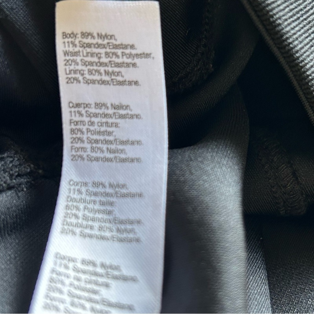 Spanx Micro Rib Knit Control Top Skimmer Leggings in Black Pants Women's Size XL - Picture 13 of 14
